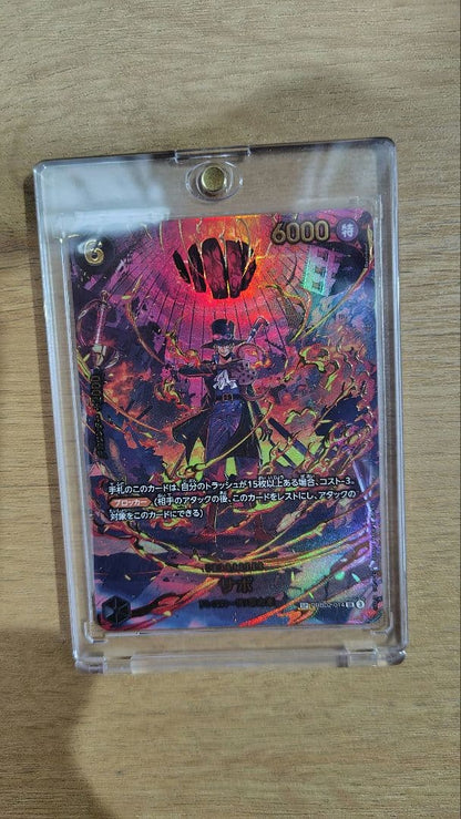 One Piece Sabo SP PRB02-014 hologram parallel card with 6000 power and blocker ability