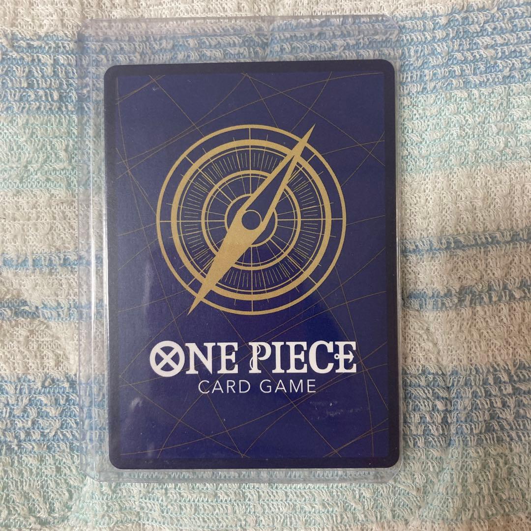 One Piece Monkey D. Luffy P-033 promotion card in magnet holder with plastic wrap from Japan