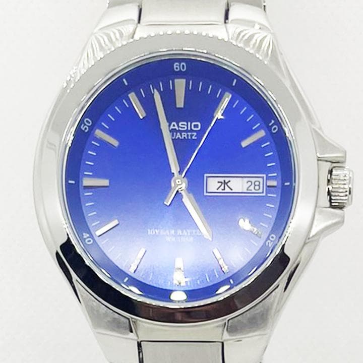 Casio Collection Series Quartz Watch Model MTP-1228DJ in Blue - Japan Import