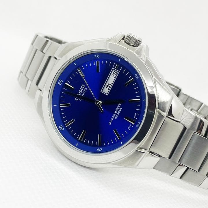 Casio Collection Series Quartz Watch Model MTP-1228DJ in Blue - Japan Import
