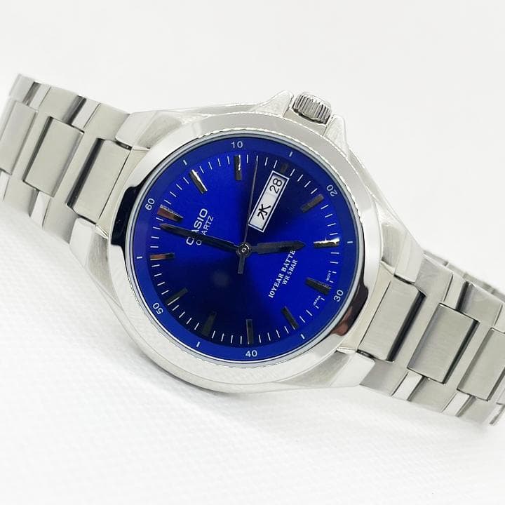 Casio Collection Series Quartz Watch Model MTP-1228DJ in Blue - Japan Import