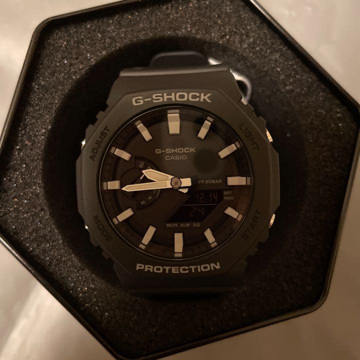Casio G-Shock GA-2100-1 Digital Analog Combo Watch Black with White Backlight — Japan Import