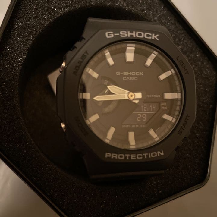 Casio G-Shock GA-2100-1 Digital Analog Combo Watch Black with White Backlight — Japan Import