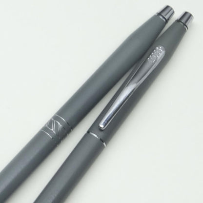 Cross Gray Ballpoint Pen Set Twist Type for Women 2 Pieces Japan Import