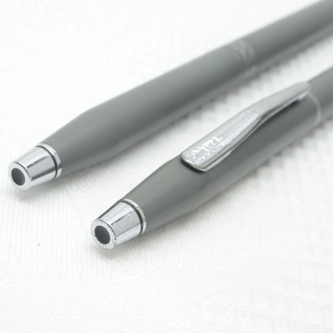 Cross Gray Ballpoint Pen Set Twist Type for Women 2 Pieces Japan Import