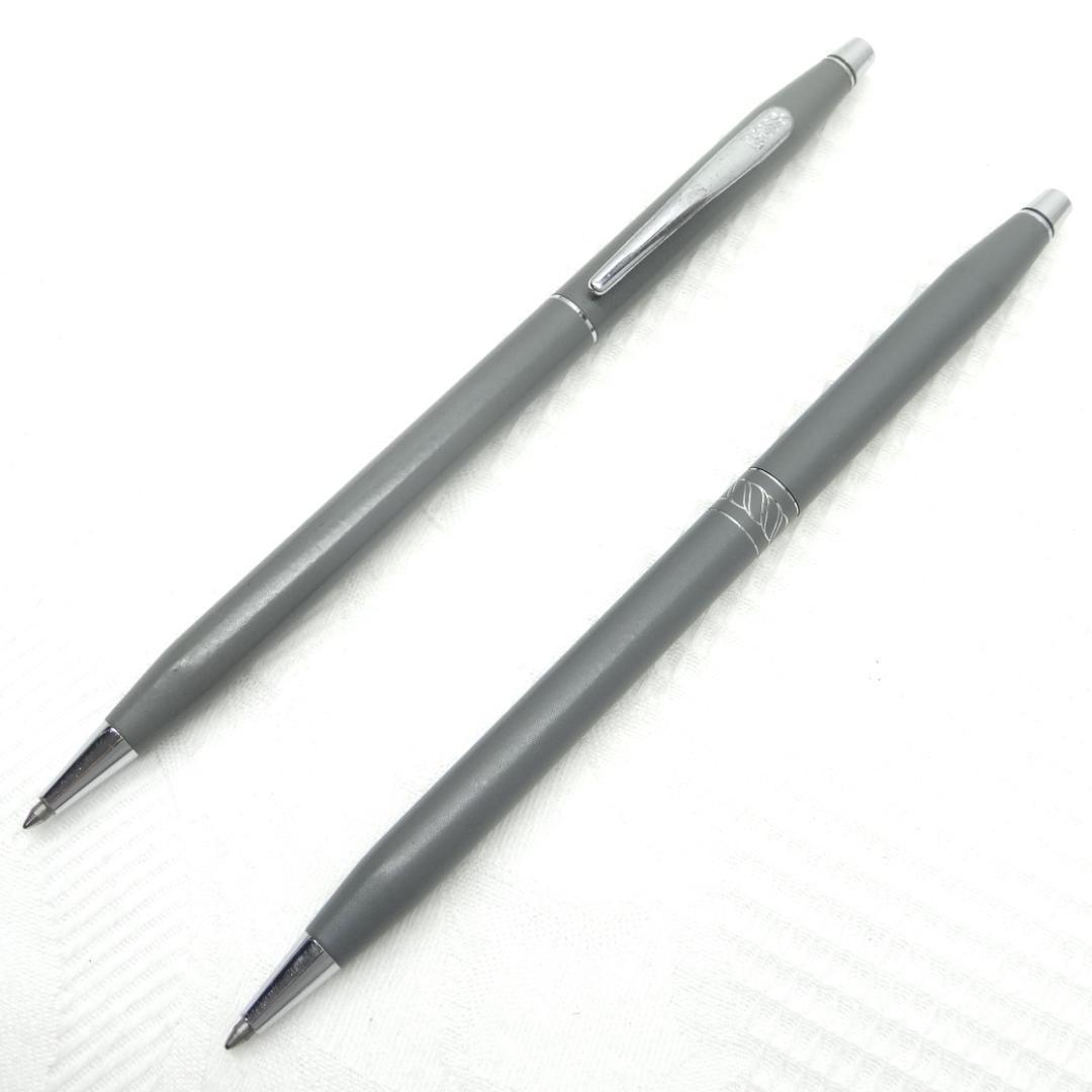 Cross Gray Ballpoint Pen Set Twist Type for Women 2 Pieces Japan Import