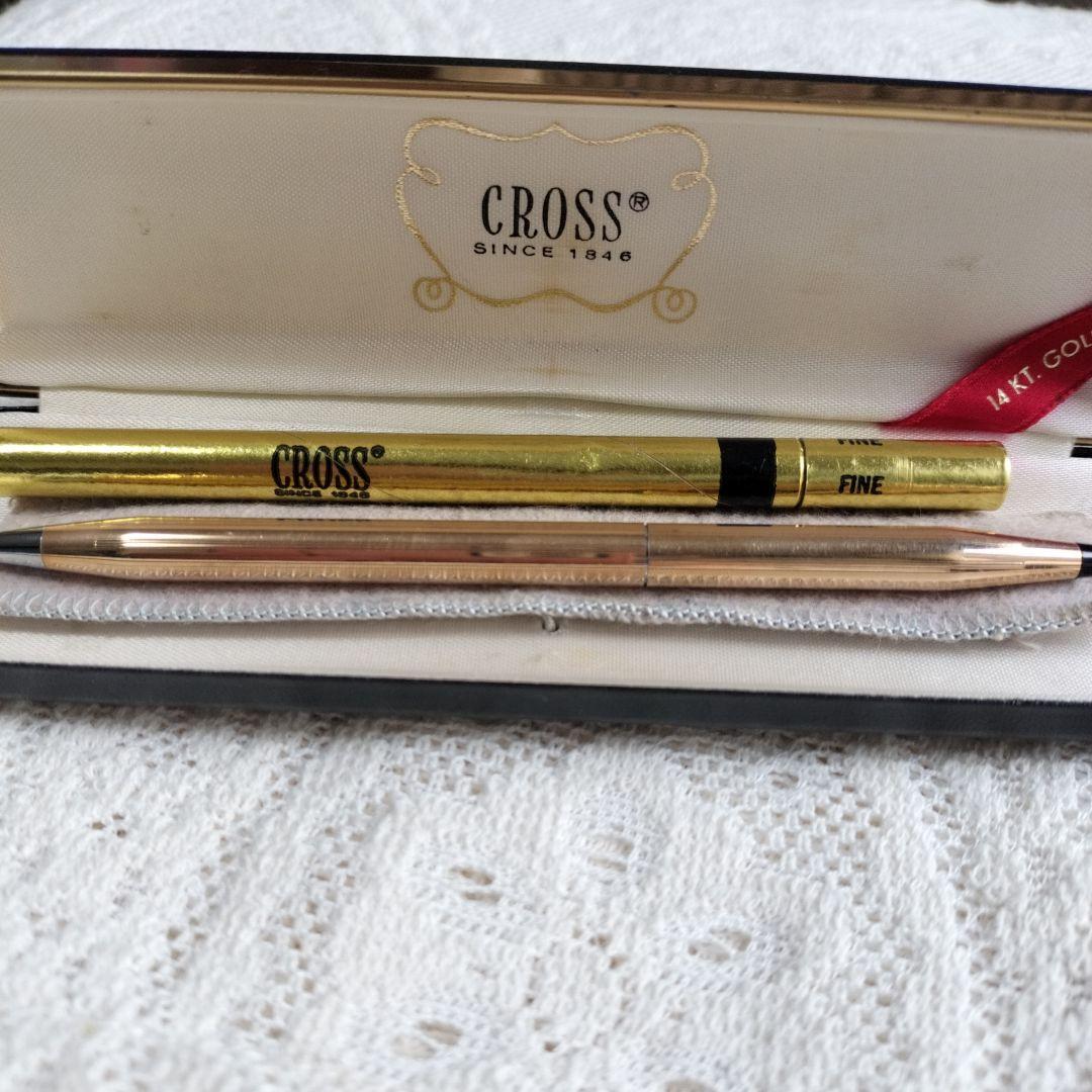 Japan Import Cross Ballpoint Pen Classic 14KT Plated Includes Refill