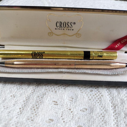 Japan Import Cross Ballpoint Pen Classic 14KT Plated Includes Refill