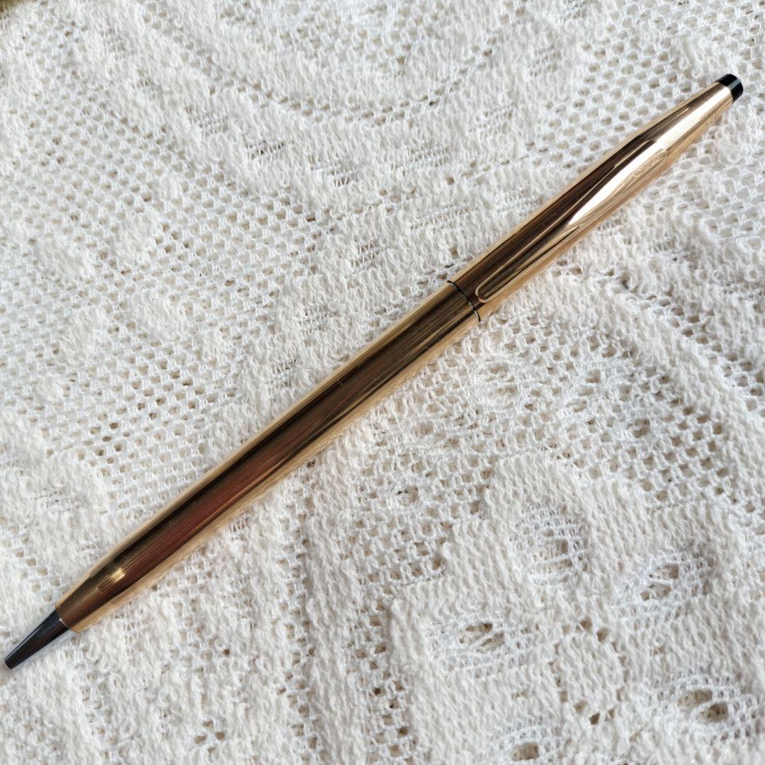 Japan Import Cross Ballpoint Pen Classic 14KT Plated Includes Refill