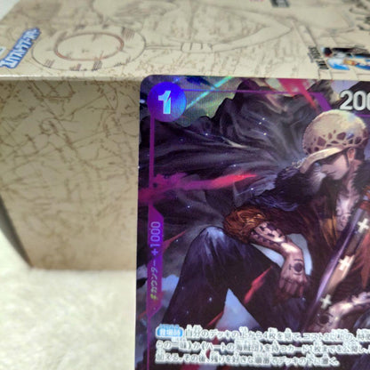 One Piece Series Trafalgar Law R Parallel Card with bonus R Law card, purple parallel type