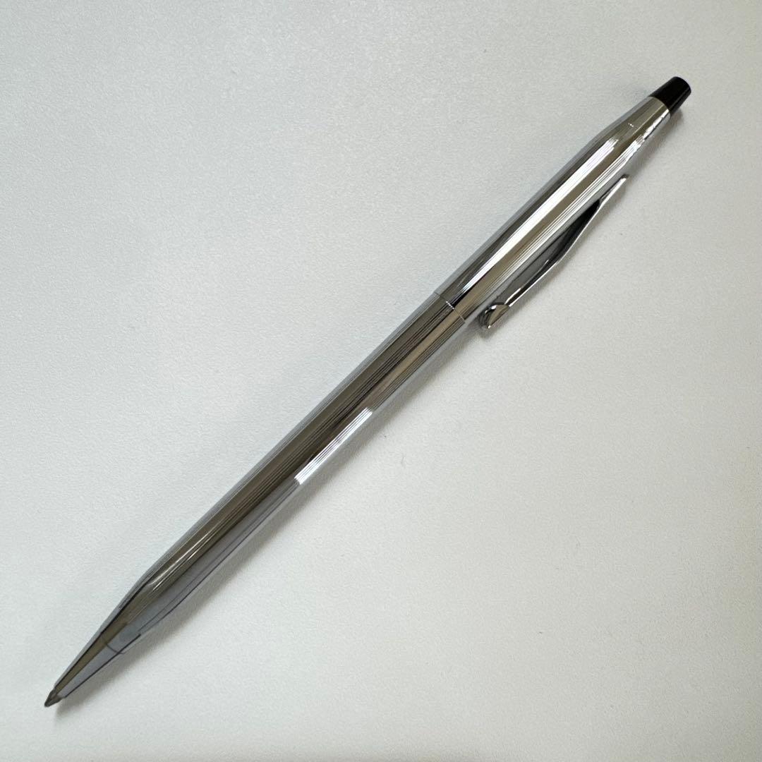 Cross Classic Century silver chrome twist ballpoint pen with case, Japanese import, used condition
