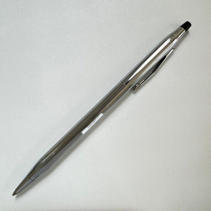 Cross Classic Century silver chrome twist ballpoint pen with case, Japanese import, used condition