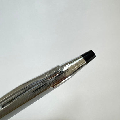 Cross Classic Century silver chrome twist ballpoint pen with case, Japanese import, used condition
