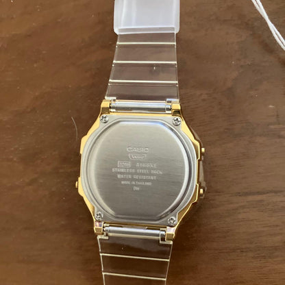 Casio A168XESG-9 Skeleton Gold Watch