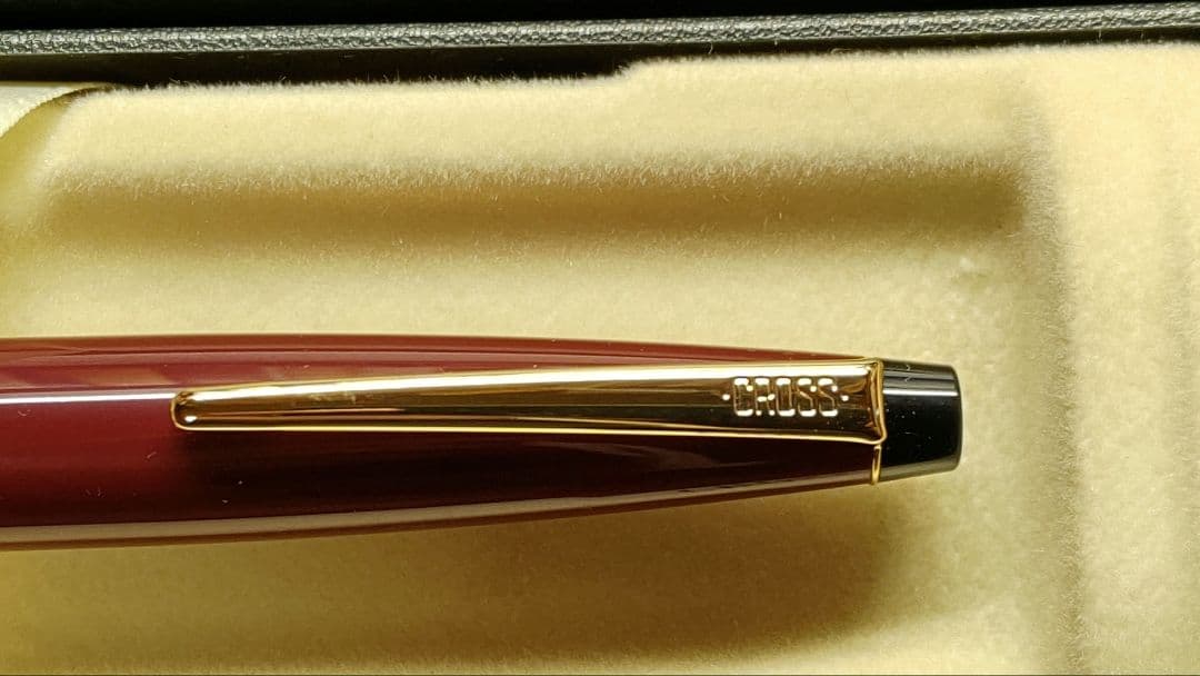 Cross Red Ballpoint Pen Body with Hard Case Japan Import