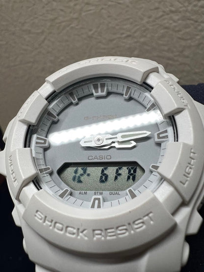 Casio G-Shock Analog Digital G-100CU-7AJF Watch White 20 Bar Water Resistant - Japan Import