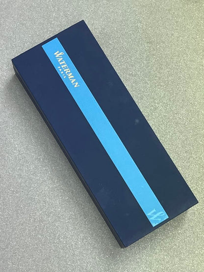 Waterman and Cross Ballpoint Pen Set with Two Metal Pens in Navy Blue and Purple — Japan Import