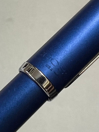 Waterman and Cross Ballpoint Pen Set with Two Metal Pens in Navy Blue and Purple — Japan Import