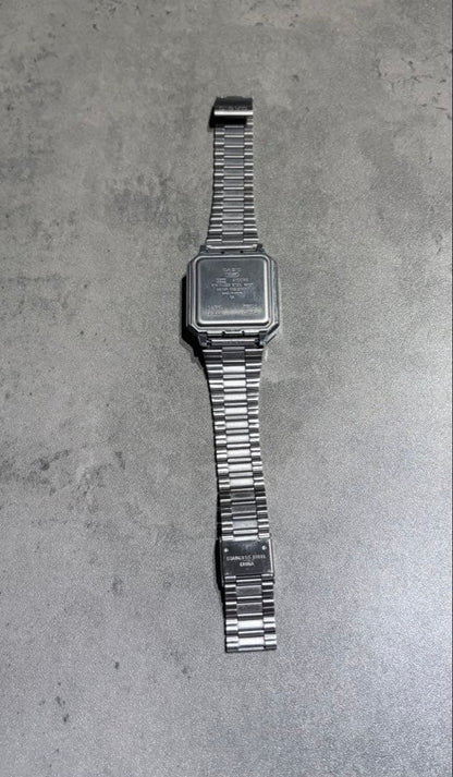 Casio Digital Watch Body A100WE Silver Classic Retro Style Japan Import