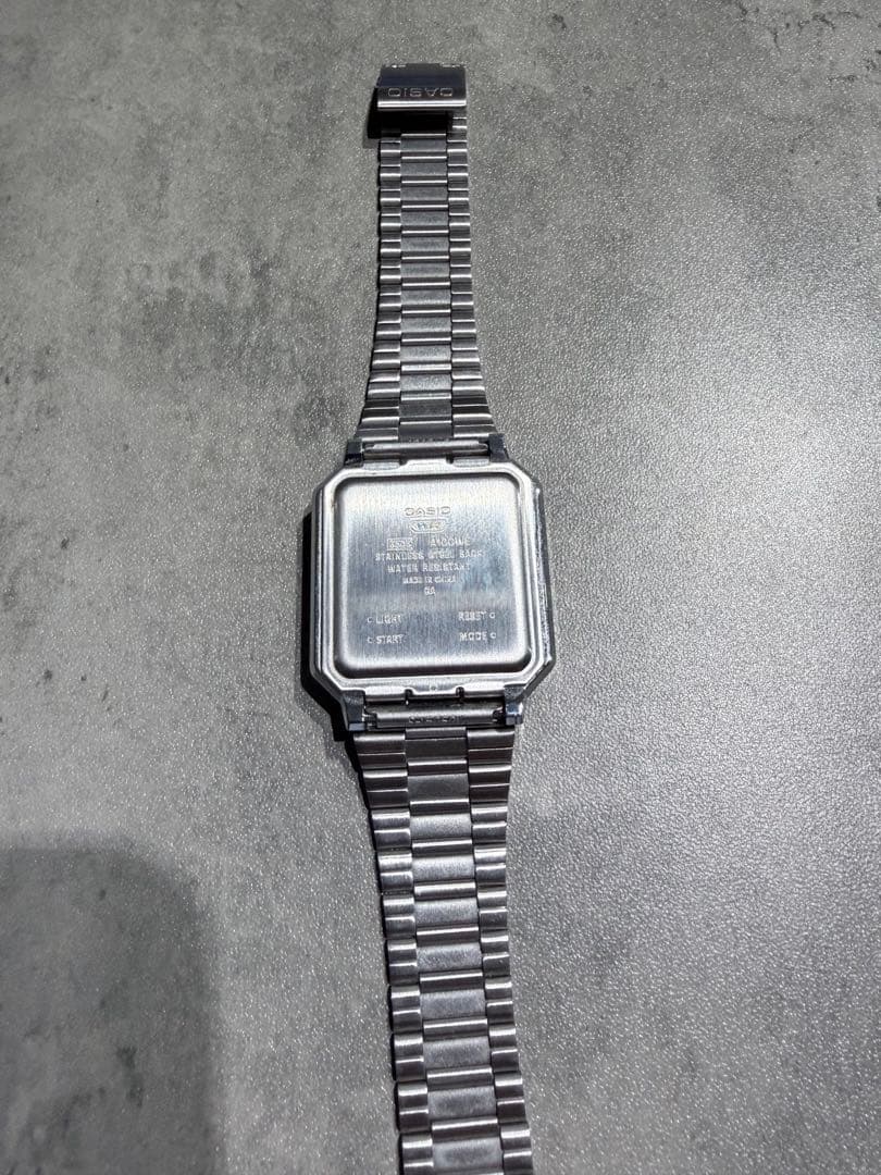 Casio Digital Watch Body A100WE Silver Classic Retro Style Japan Import
