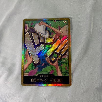 Bandai One Piece Card Game Don!! Parallel hologram card with +1000 effect for gameplay