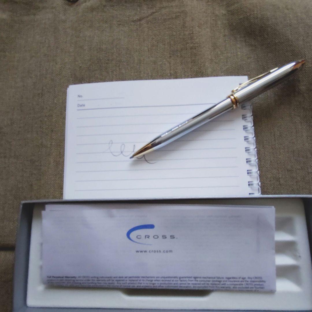 Cross A242 Silver Gold Twist Ballpoint Pen — Japan Import