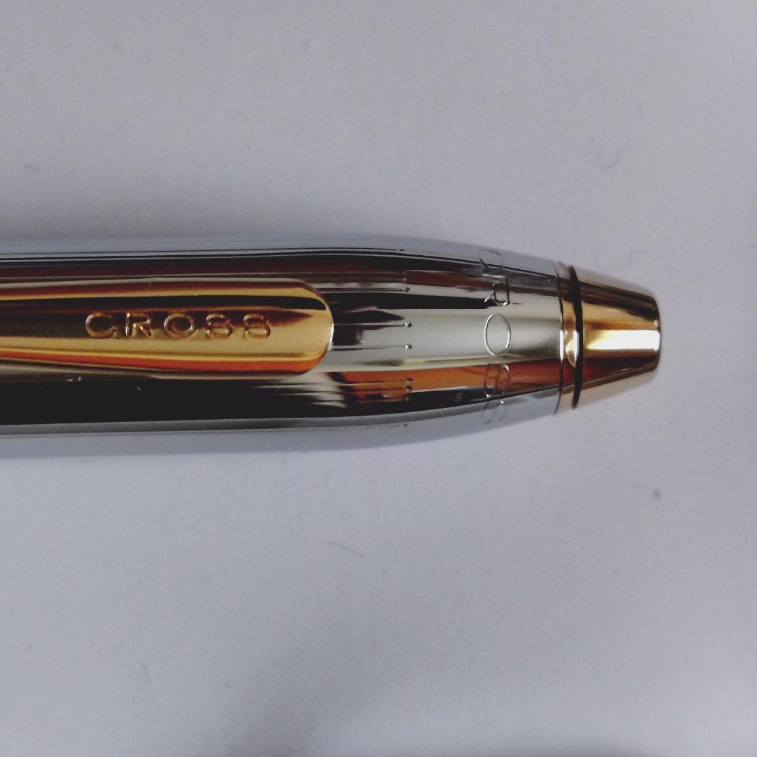 Cross A242 Silver Gold Twist Ballpoint Pen — Japan Import