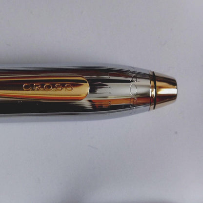 Cross A242 Silver Gold Twist Ballpoint Pen — Japan Import