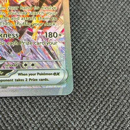 Bandai Charizard Ex SAR 223/197 Pokémon card overseas edition with minor back indentation in double sleeves