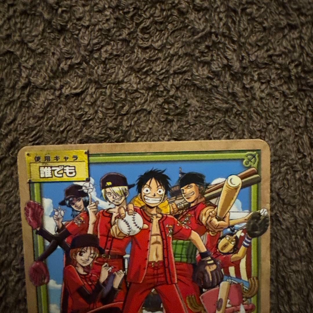 Used One Piece Carddass EX Series Pirategu Baseball PA-W25 trading card from early 2000s, Japan import