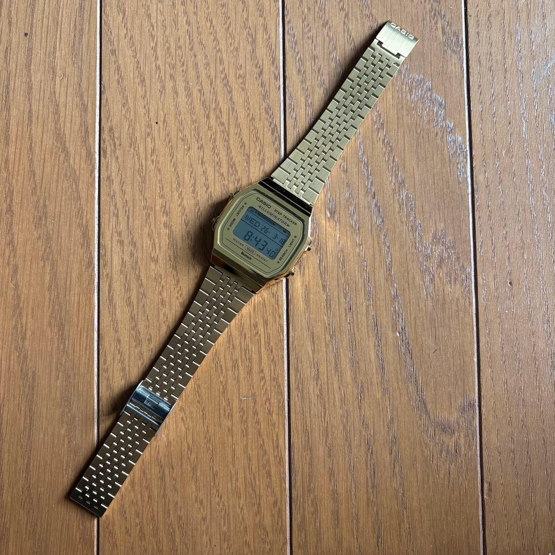 Casio Digital Series ABL-100WEG-9A Bluetooth Watch Gold