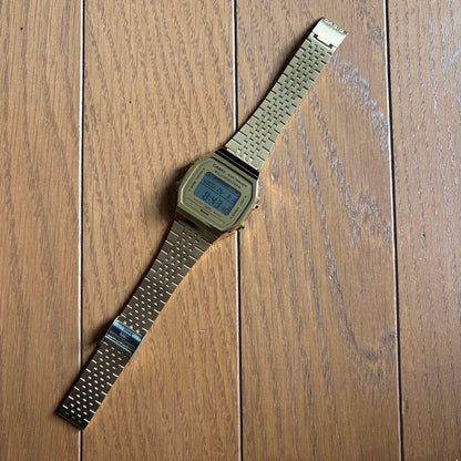 Casio Digital Series ABL-100WEG-9A Bluetooth Watch Gold