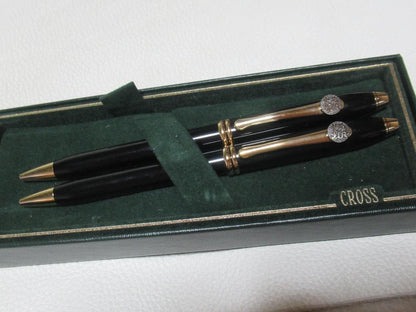 Merrill Lynch Cross Townsend Black Ballpoint Pen 2pcs Japan Import