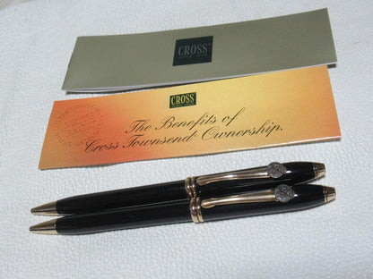 Merrill Lynch Cross Townsend Black Ballpoint Pen 2pcs Japan Import