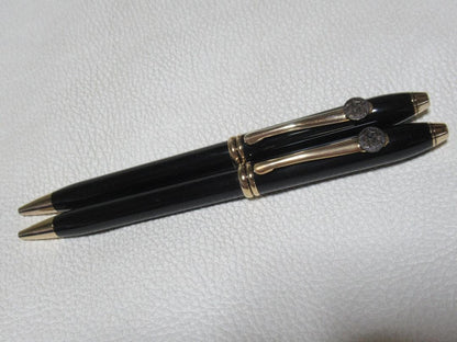Merrill Lynch Cross Townsend Black Ballpoint Pen 2pcs Japan Import