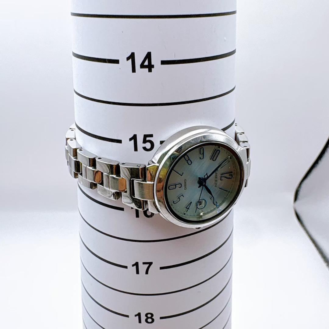 Casio Sheen SHW-5100 Radio-Controlled Solar Watch Silver and Light Blue Dial — Japan Import