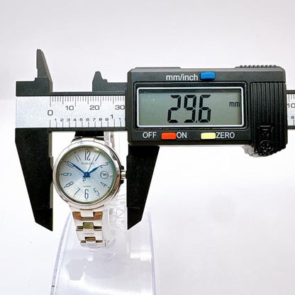 Casio Sheen SHW-5100 Radio-Controlled Solar Watch Silver and Light Blue Dial — Japan Import