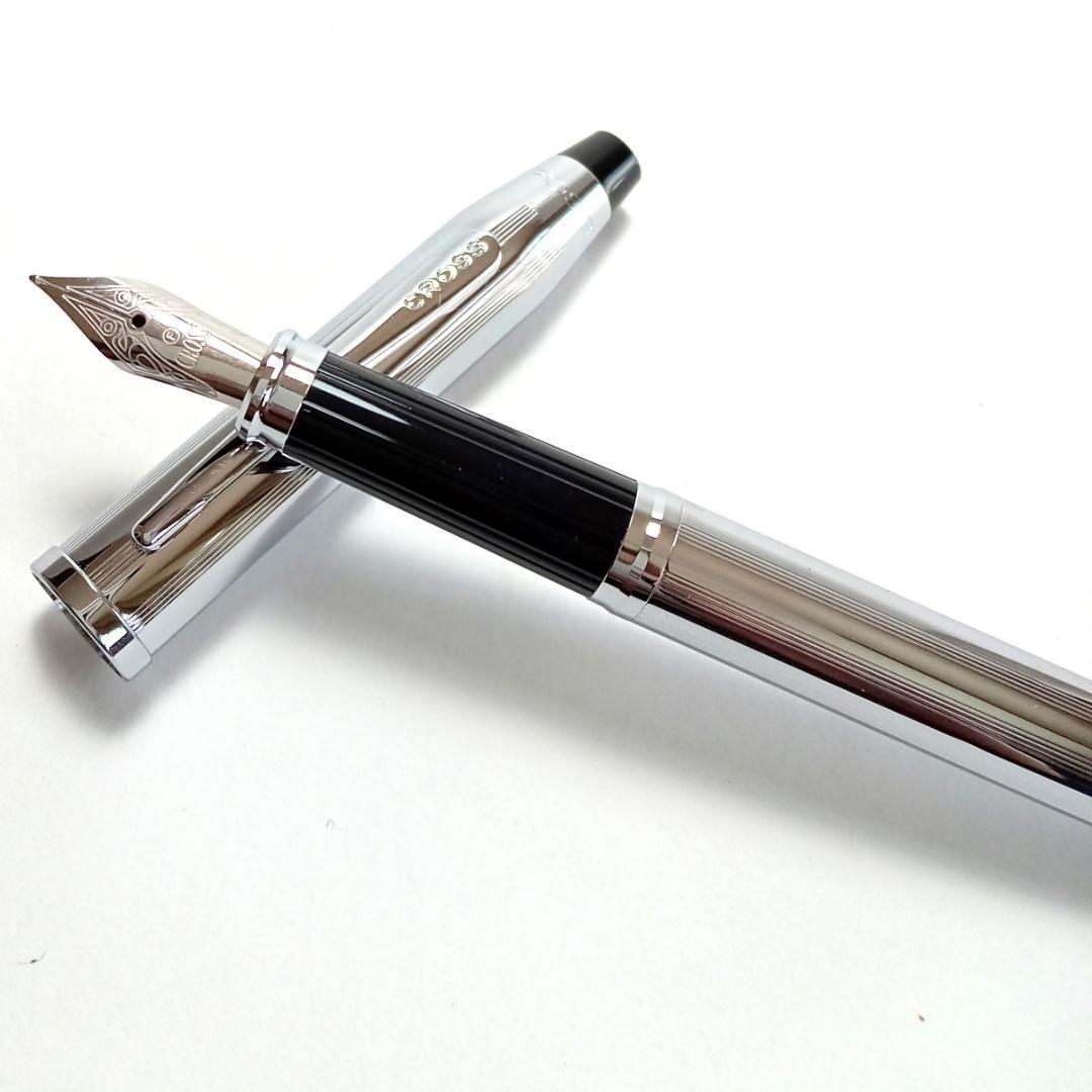 Cross Century II Model 3509-F Fountain Pen Chrome Genuine Japanese Writing Instrument