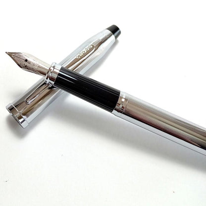 Cross Century II Model 3509-F Fountain Pen Chrome Genuine Japanese Writing Instrument