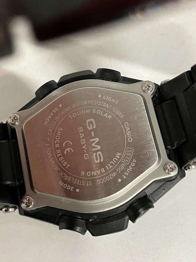 Casio Baby-G Solar Ladies Watch MSG-200CG in Black — Japan Import