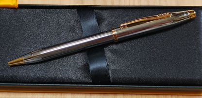 Cross Classic Century Medalist Twist Ballpoint Pen with Black Ink and Metal Finish — Japan Import