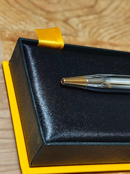 Cross Classic Century Medalist Twist Ballpoint Pen with Black Ink and Metal Finish — Japan Import