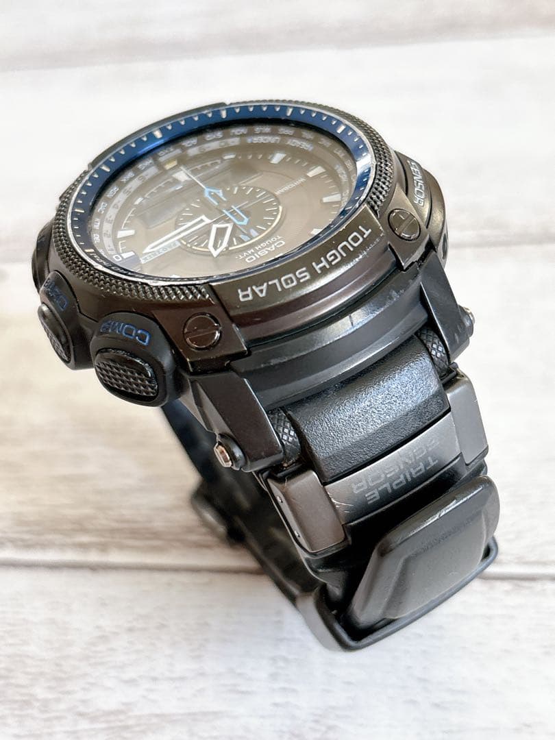 Casio Pro Trek PRW-5000Y Watch with No Visible Crystal Scratches and Worn Bezel — Japan Import