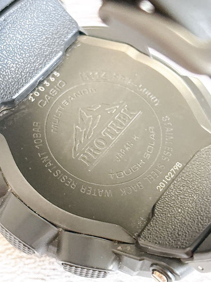 Casio Pro Trek PRW-5000Y Watch with No Visible Crystal Scratches and Worn Bezel — Japan Import