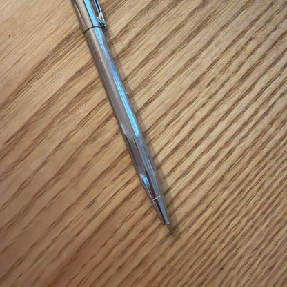 Corning Silver Cross Classic Century twist ballpoint pen with polished chrome plated body