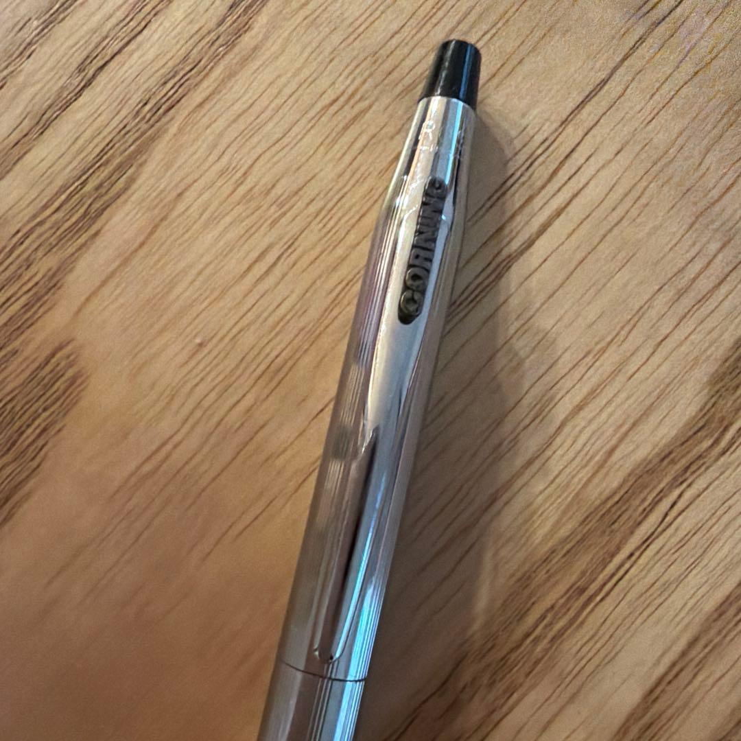 Corning Silver Cross Classic Century twist ballpoint pen with polished chrome plated body