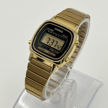 Casio Y2K Gold Stainless Steel Watch with Battery — Japan Import