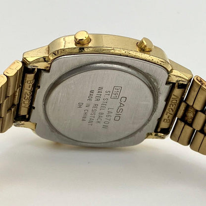 Casio Y2K Gold Stainless Steel Watch with Battery — Japan Import