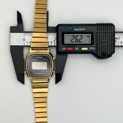 Casio Y2K Gold Stainless Steel Watch with Battery — Japan Import