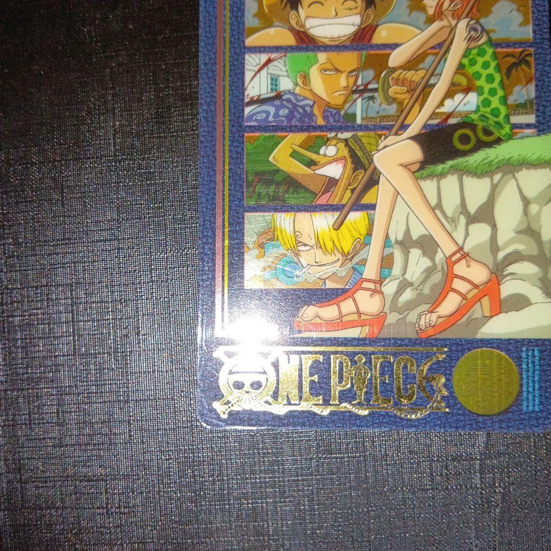 One Piece Visual Adventure Mugiwara Voyage Photo 44 single Japanese card with visible scratches and scuffs
